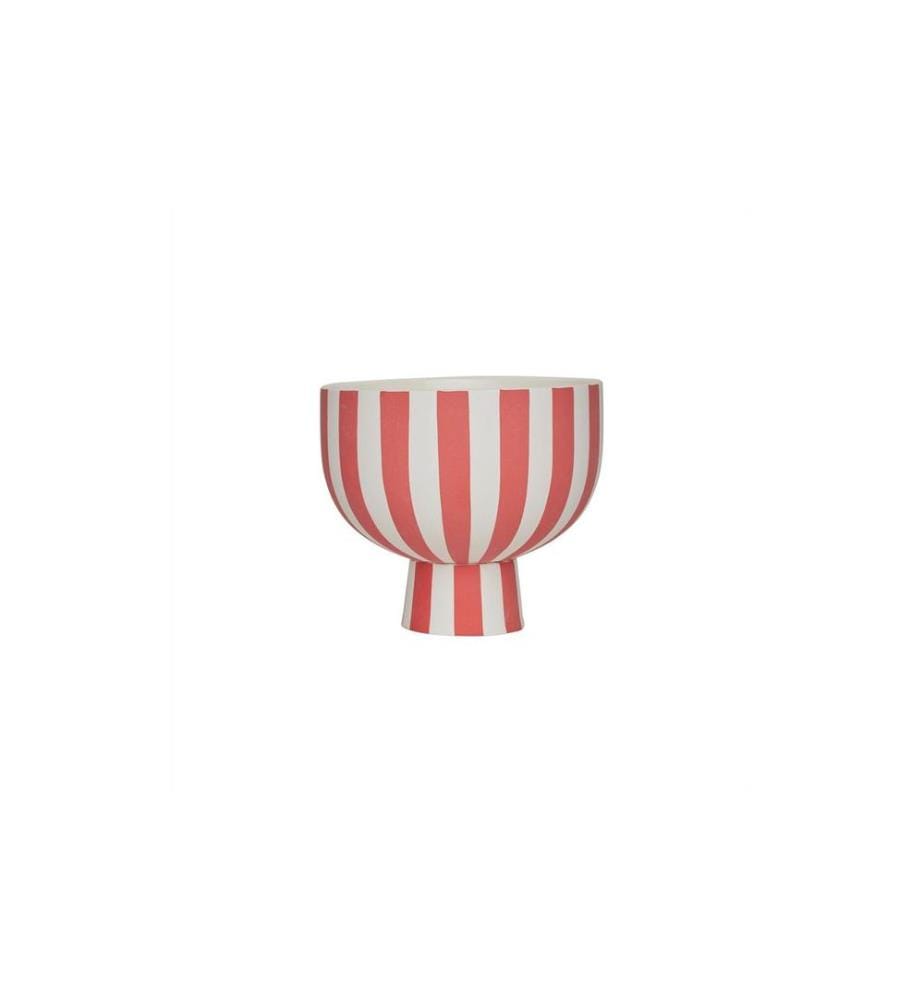 OYOY Coupe déco Toppu Bowl Rouge/Blanc