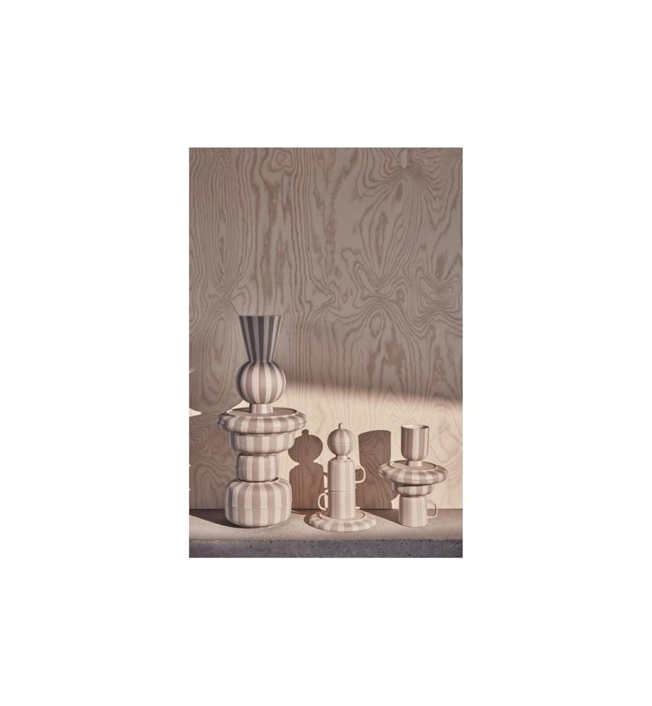 OYOY Coupe déco Toppu Bowl Large Gris/Blanc