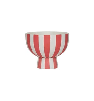 OYOY Dekoschale Toppu Mini Ø 12.6 cm, Rot/Weiss