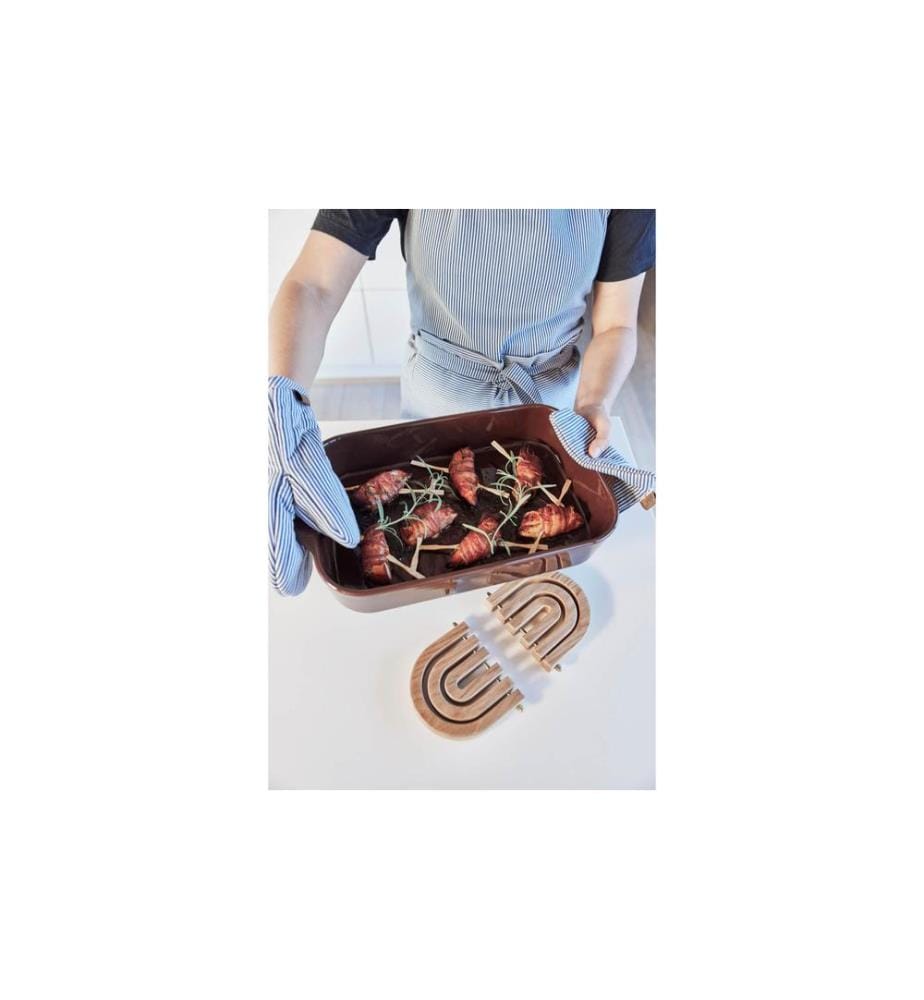 OYOY Tablier de cuisine Striped Denim Bleu