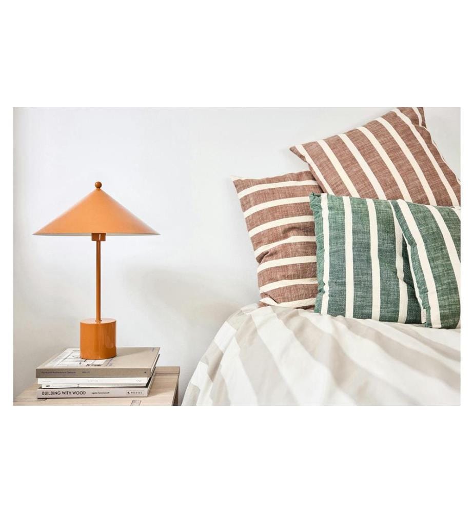 OYOY Housse de coussin Kara 50 x 50 cm, Vert/Blanc