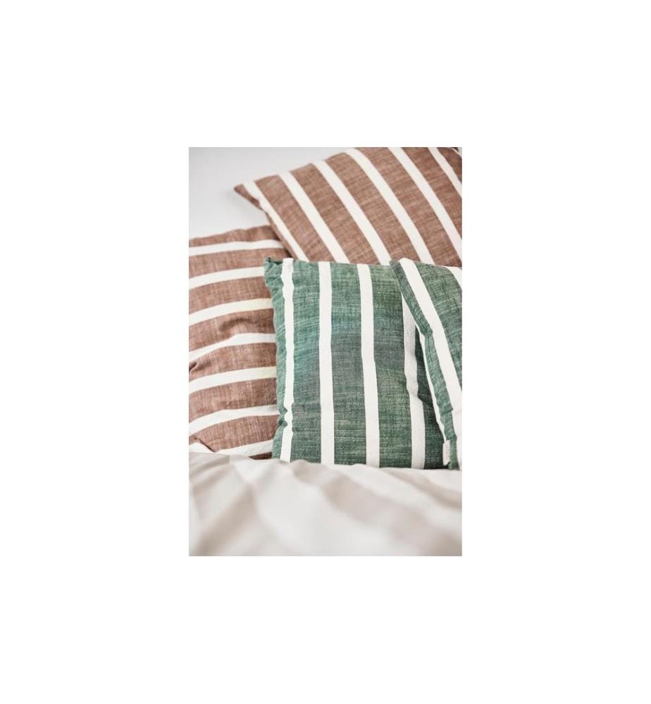 OYOY Housse de coussin Kara 50 x 50 cm, Brun/Blanc