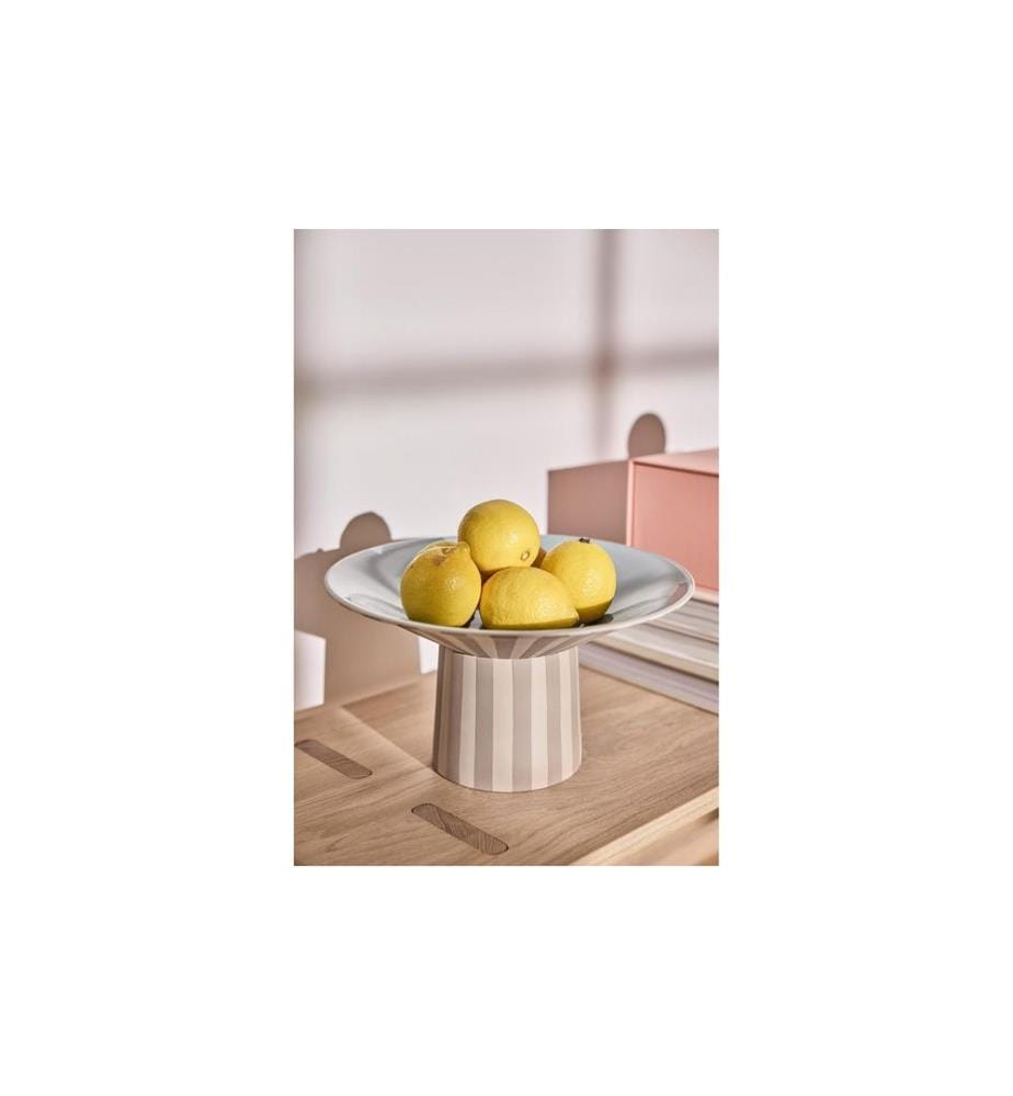 OYOY Dekoschale Toppu Centerpiece Beige/Blau