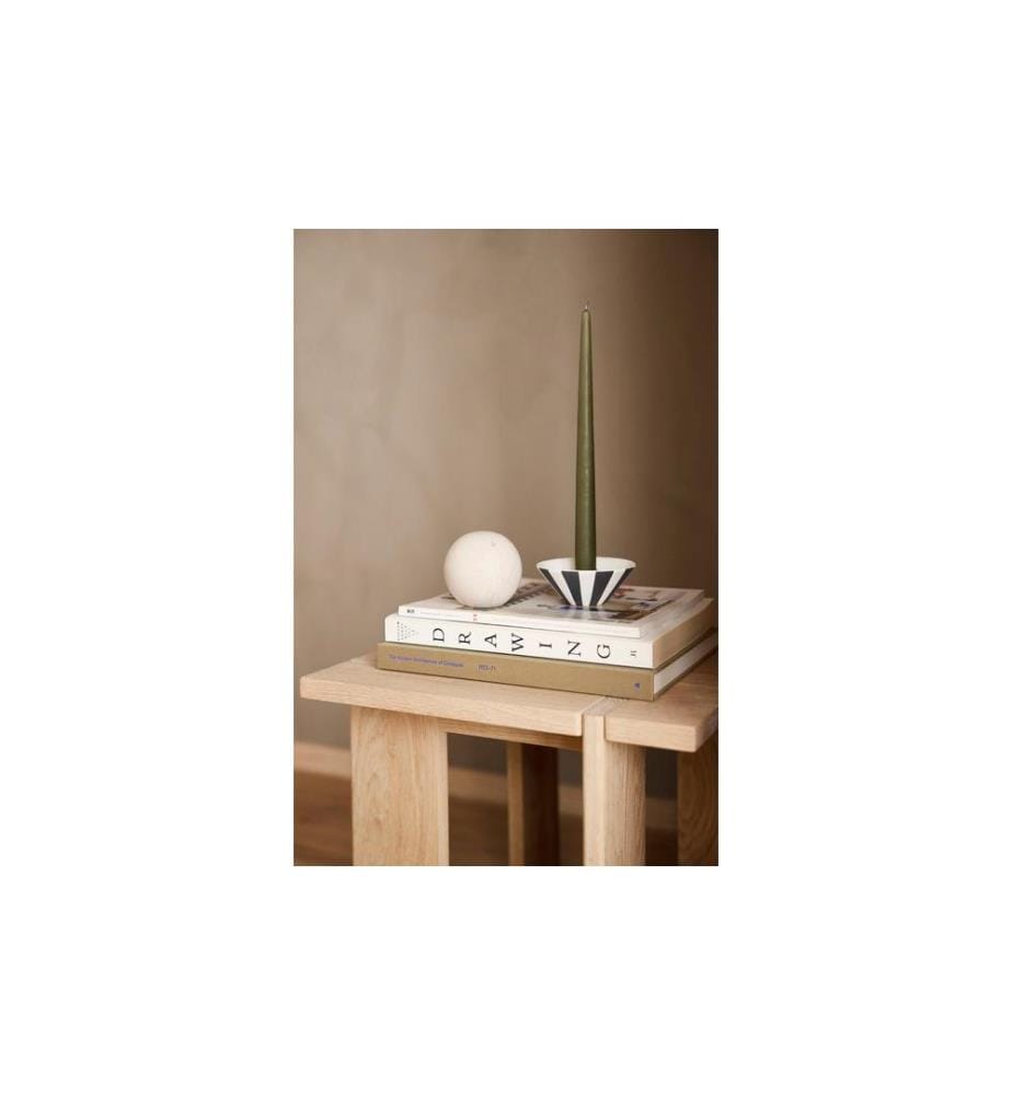 OYOY Kerzenhalter Toppu 4 cm, Schwarz/White