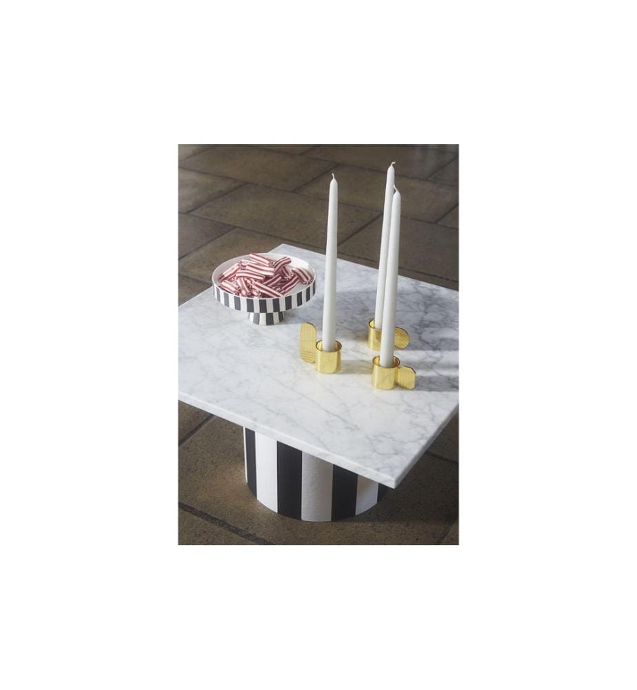 OYOY Dekoschale Toppu Tray Ø 20 cm, Schwarz/Weiss