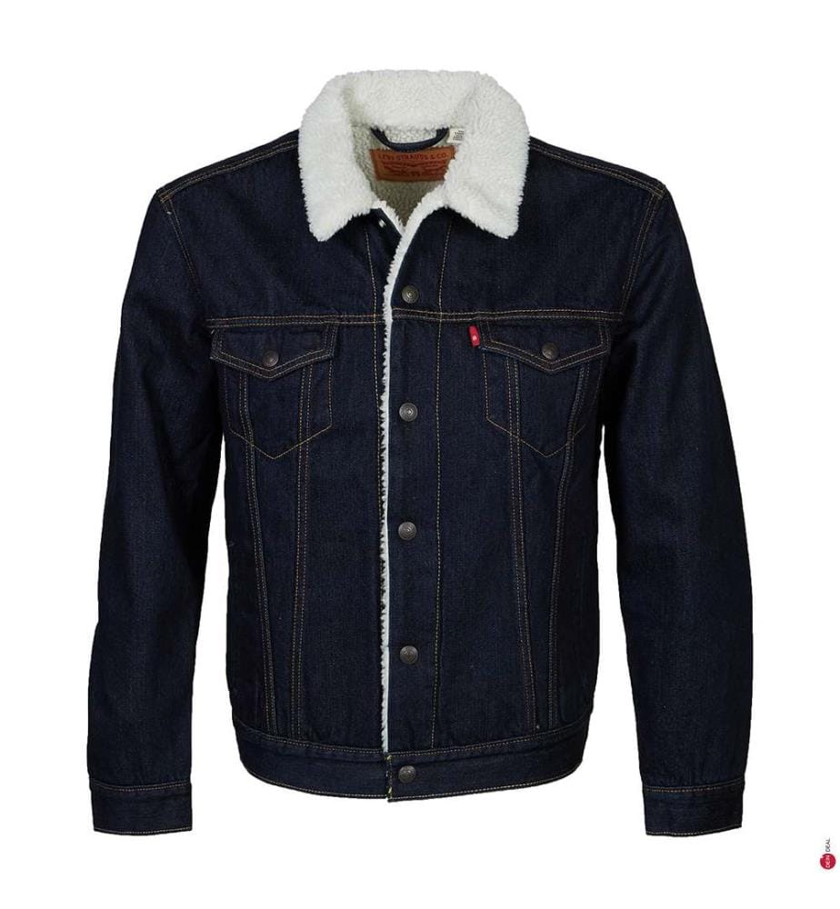Jacke Sherpa Trucker - Marinblau