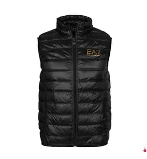 Ärmellose Steppjacke - Gold und Schwarz