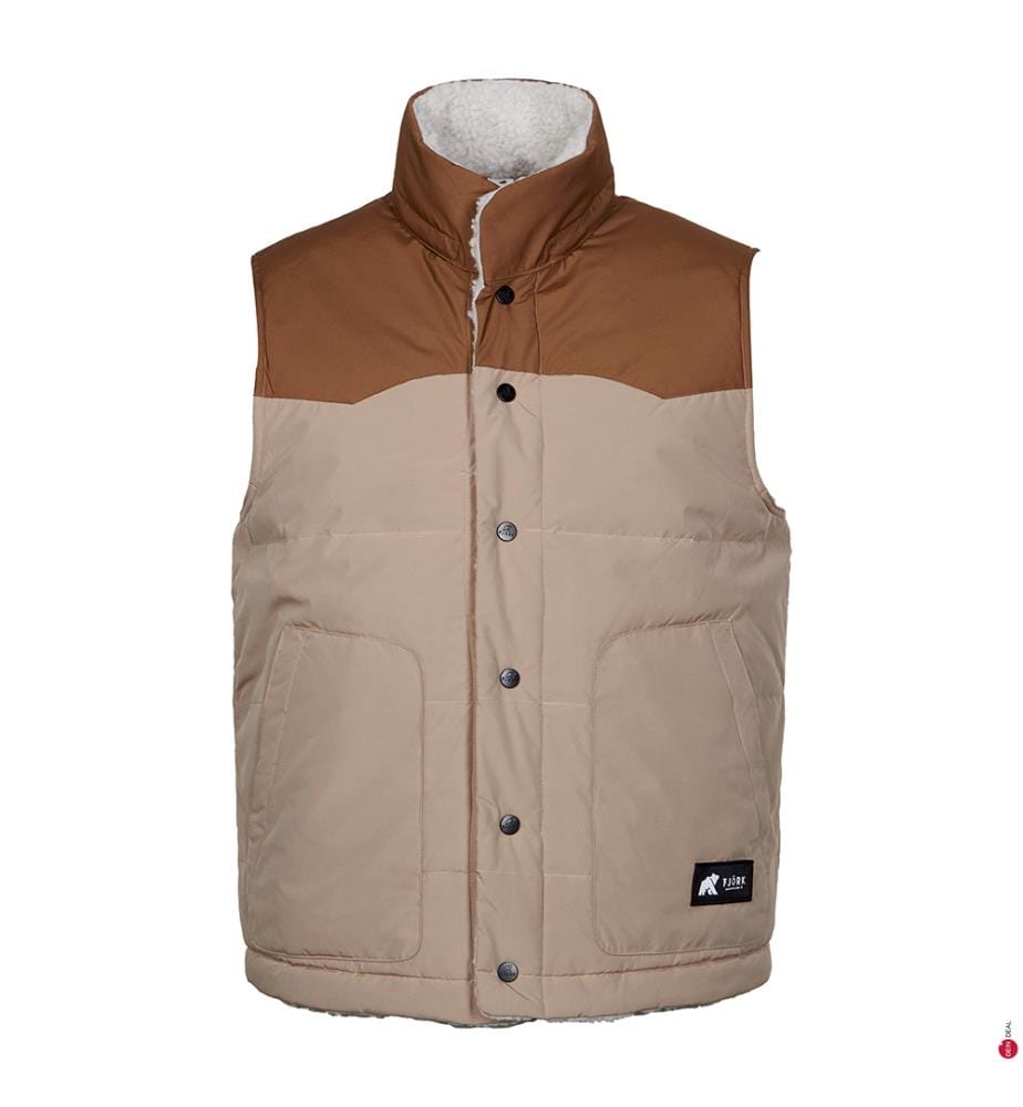 Doudoune sans manches Fleece Reversible - Beige et Blanc