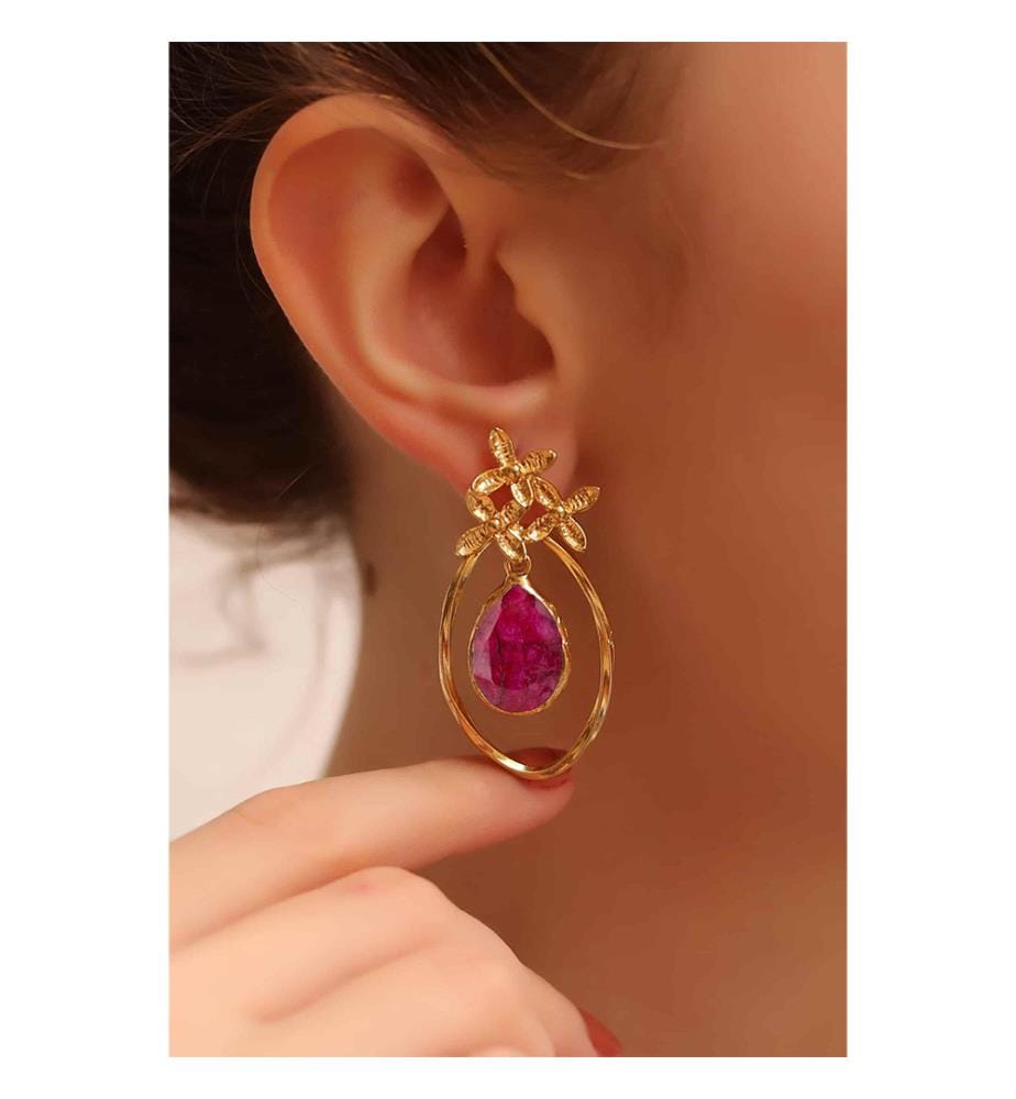 Boucles d'oreilles en agate