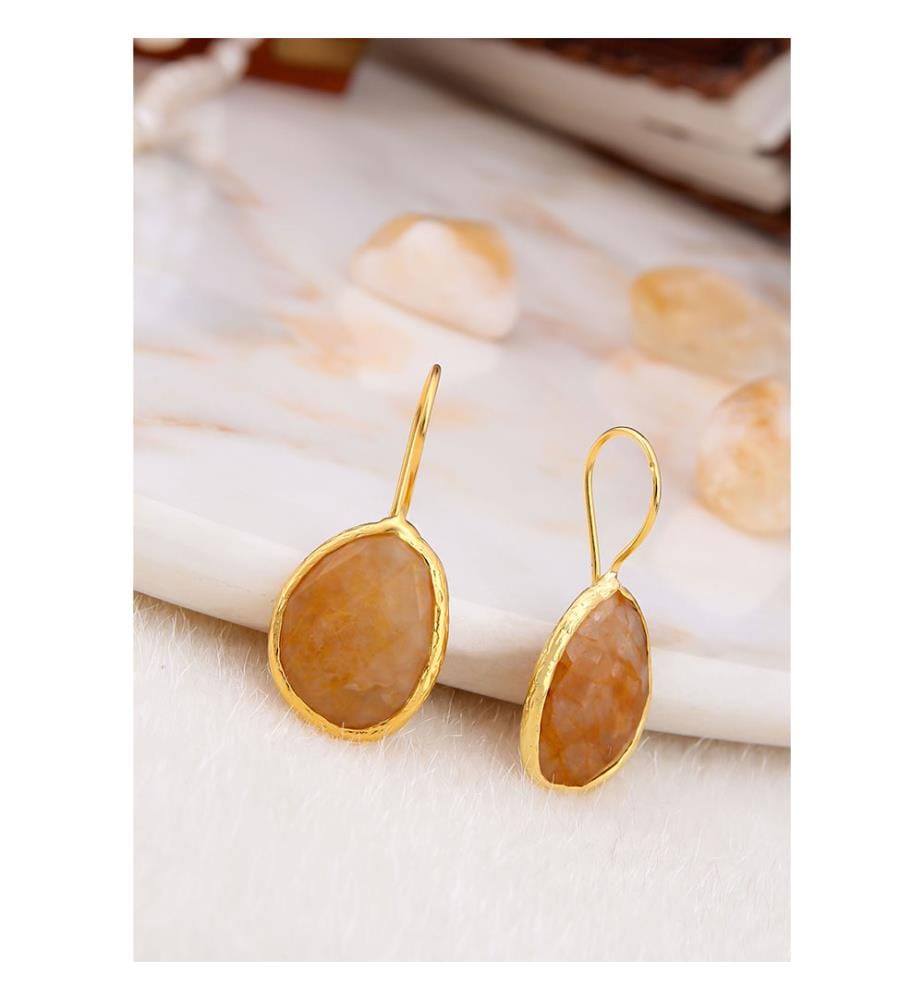 Boucles d'oreilles en pierre de soleil