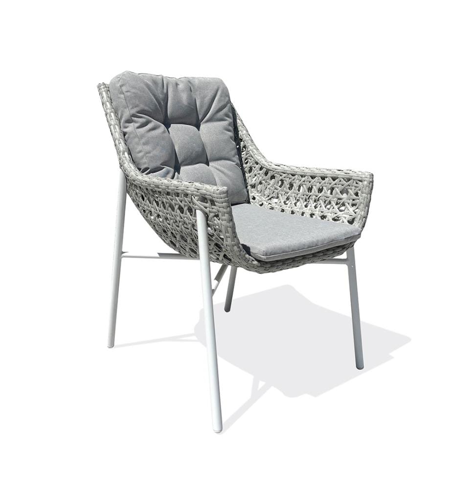 Gartenstuhl ELBA aus Aluminium - WEISS