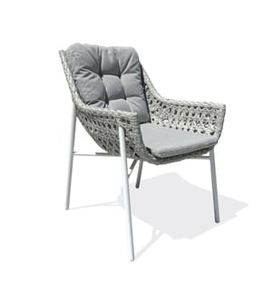 Gartenstuhl ELBA aus Aluminium - WEISS