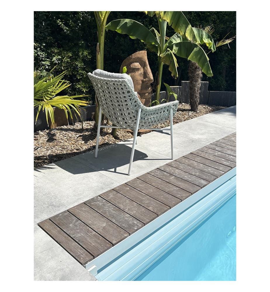 2er-Set ELBA-Gartenstühle aus Aluminium - WEISS