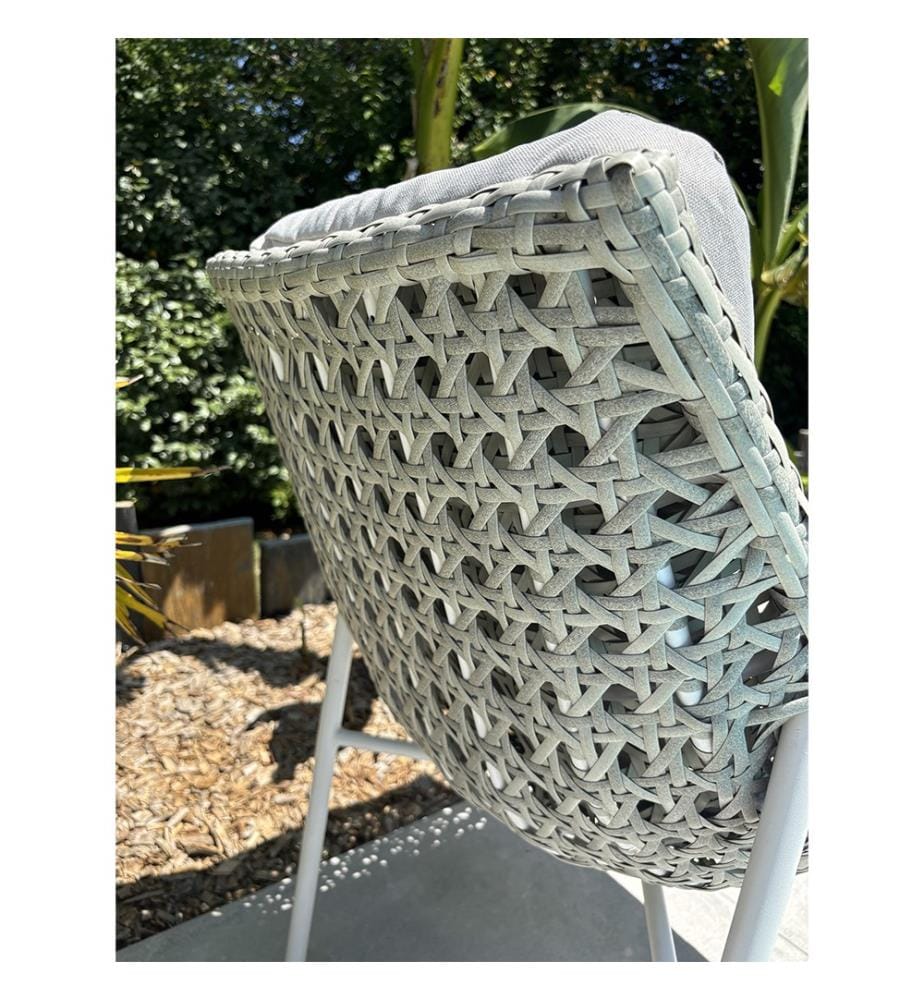 2er-Set ELBA-Gartenstühle aus Aluminium - WEISS
