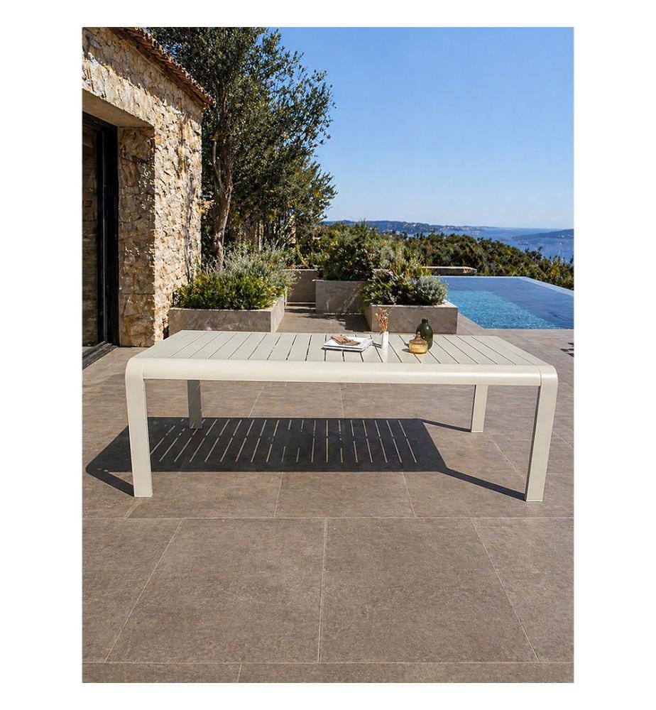Gartentisch HANOI (220 x 100 cm) aus Aluminium - GREGE
