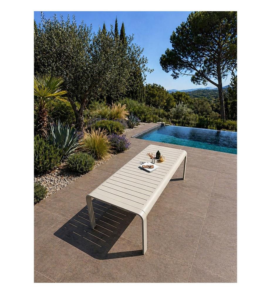 Gartentisch HANOI (220 x 100 cm) aus Aluminium - GREGE