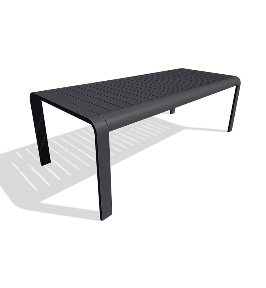 Gartentisch HANOI (220 x 100 cm) aus Aluminium - ANTHRAZIT