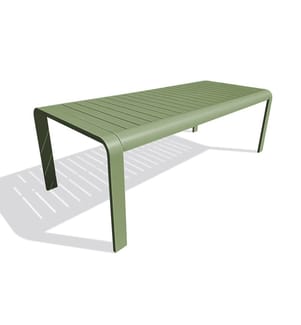 Gartentisch HANOI (220 x 100 cm) aus Aluminium - OLIVE