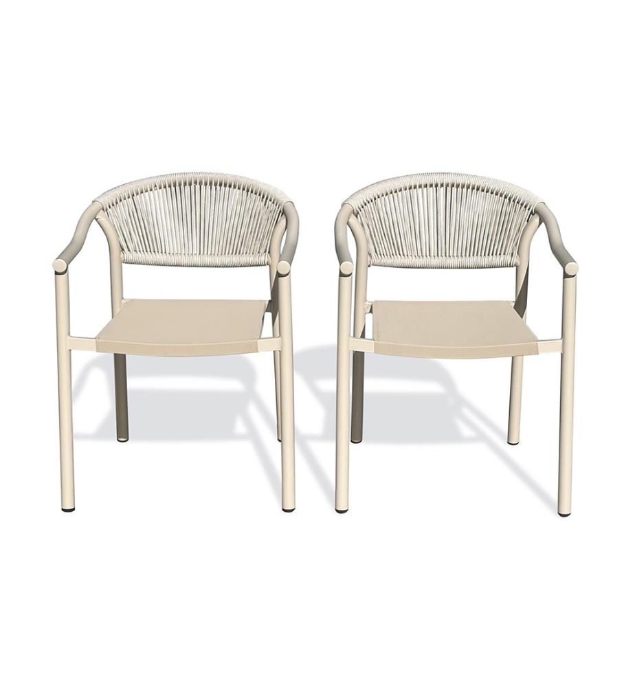 Lot de 2 fauteuils de jardin SUMBA en aluminium - GREGE