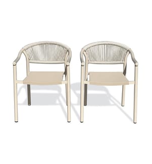 2er-Set SUMBA-Gartensessel aus Aluminium - GREGE