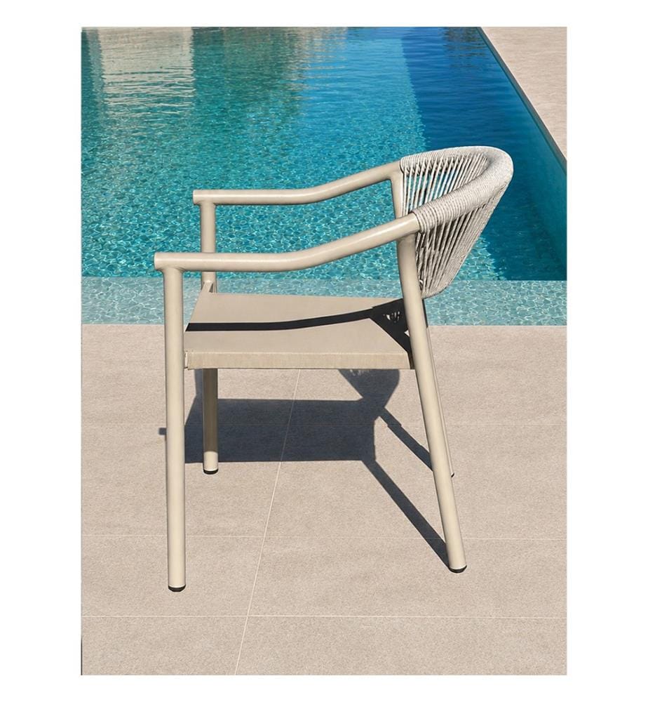 Lot de 2 fauteuils de jardin SUMBA en aluminium - GREGE