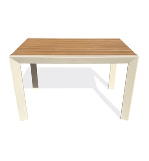 Gartentisch TONGA (120 x 80 cm) aus Aluminium mit Tischplatte aus Polywood in Holzoptik - GREGE