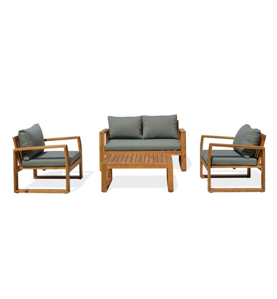 Gartenmöbel Aracaju 4-Sitzer - Olive