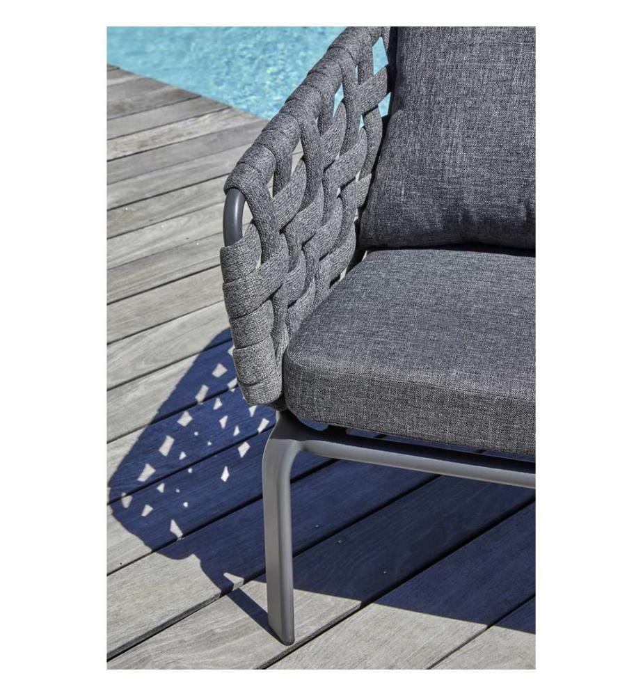 Gartenmöbel Camargue 4-Sitzer - Grau Anthrazit