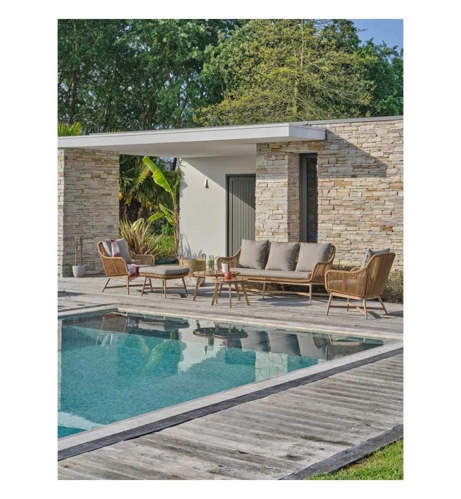 Salon Bas de Jardin Palmas 5 Places - Marron