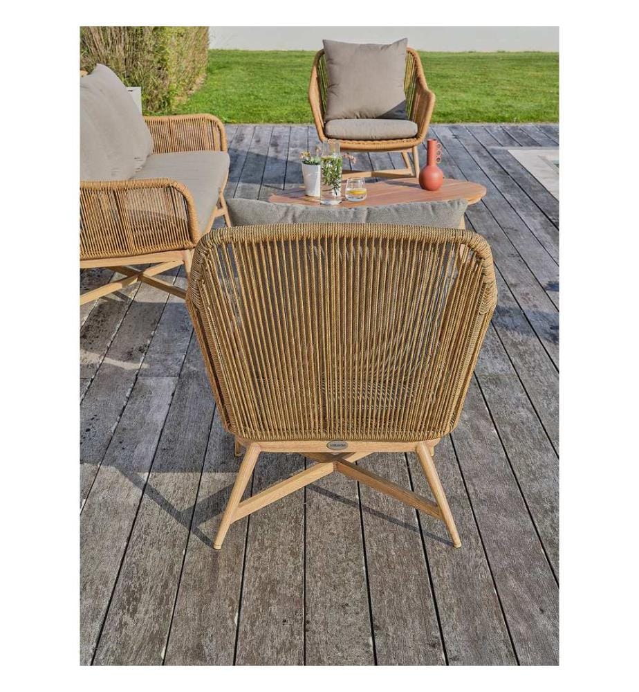 Salon Bas de Jardin Palmas 5 Places - Marron