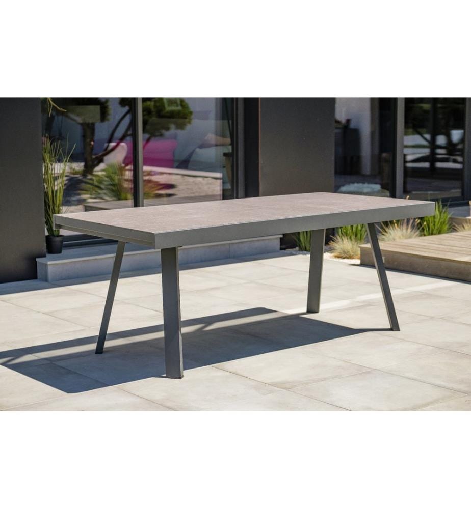 Gartentisch Stockholm Keramik Ausziehbar 200/300 x 96 cm - Anthrazitgrau