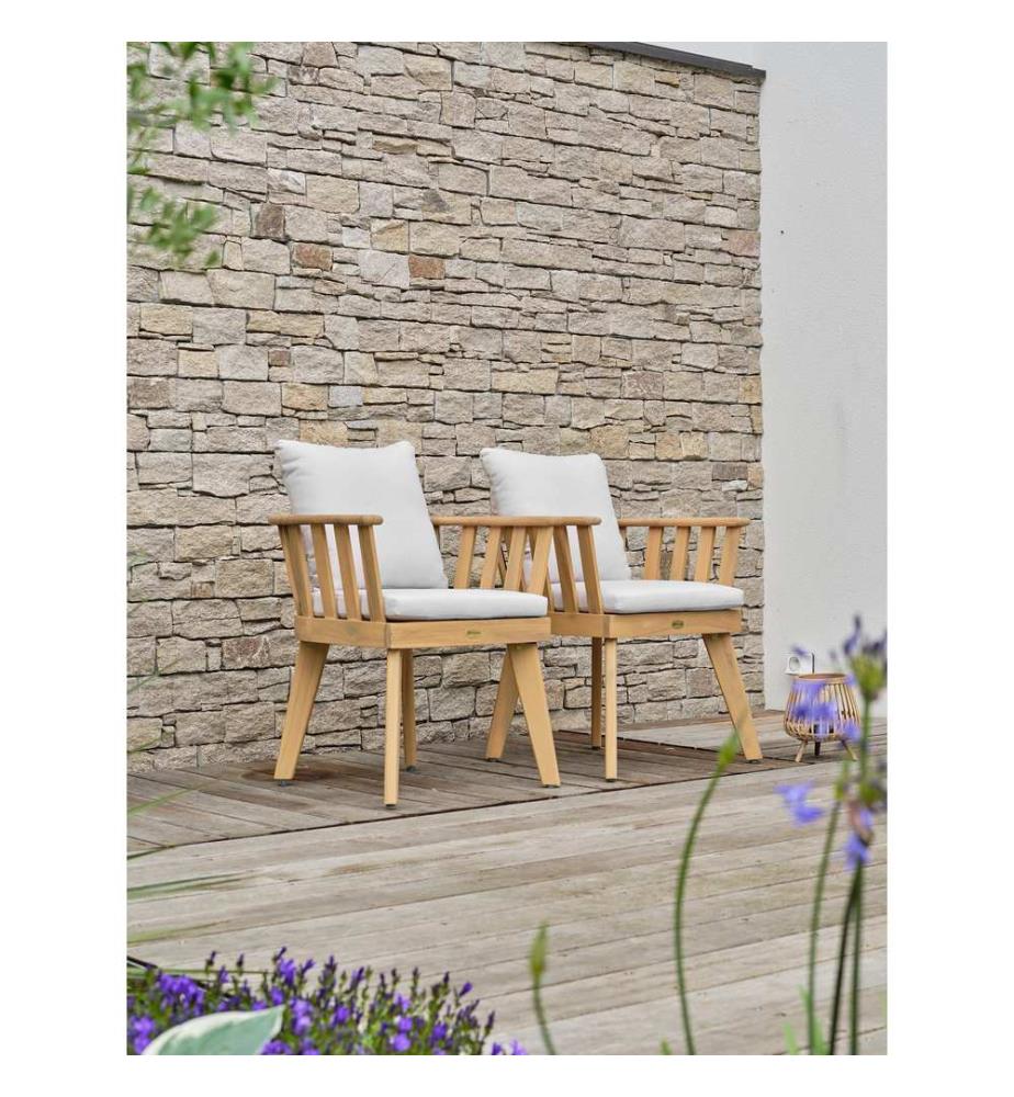 2er-Set Gartensessel Liso - Holz