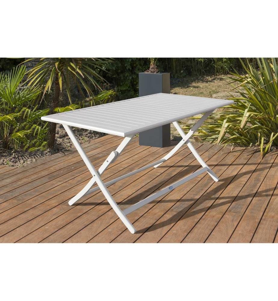 Table de Jardin Marius 140 x 80 cm - Gris