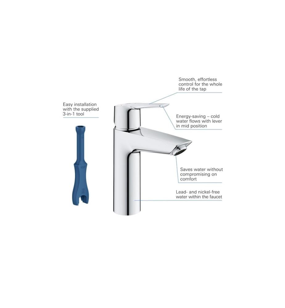GROHE - Robinetterie de lavabo QuickFix Start M-Size chrome