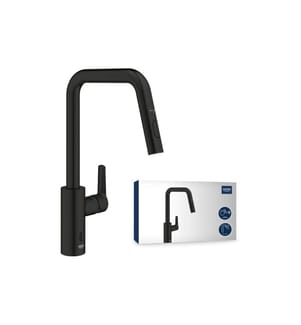 GROHE - Küchenarmatur Start 3/8, Schwarz, herausziehbar