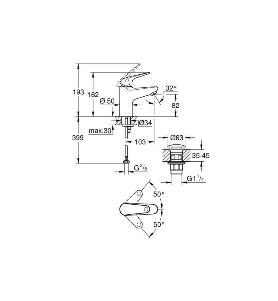 GROHE - Einhand-Waschtischbatterie Swift 1/2, S