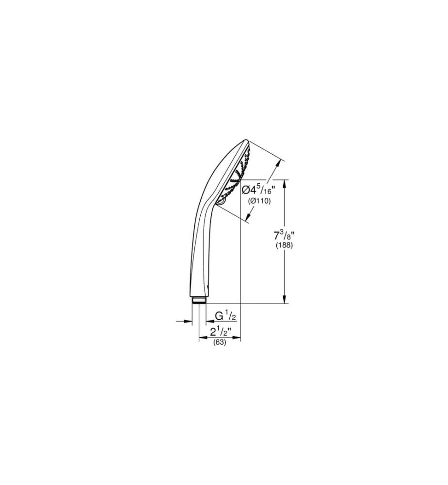 GROHE - Handbrause Euphoria 100 Massage EcoJoy 3 Strahlarten