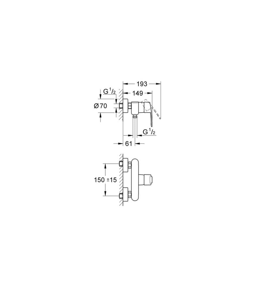 GROHE - Duscharmatur Eurostyle Cosmopolitan 1/2, Chrom