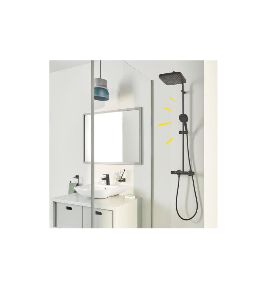 GROHE Vitalio Comfort 250 mit Thermostatarmatur Schwarz Matt