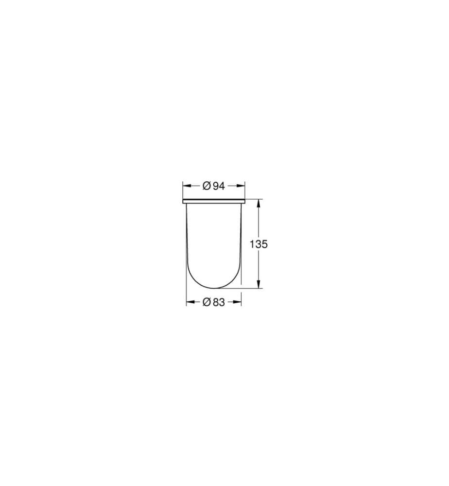 GROHE Verre pour set WC Essentials daVinci satin blanc