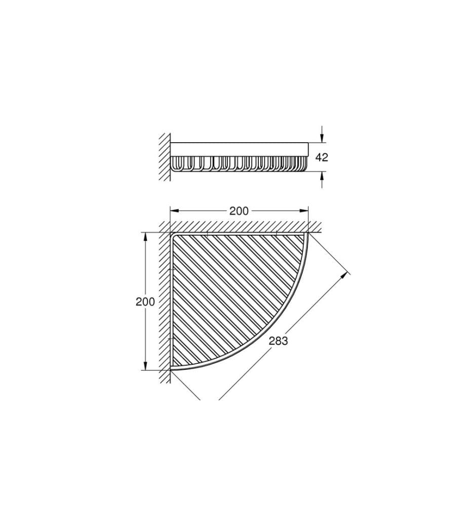 Porte-savon GROHE Selection Cube Argent