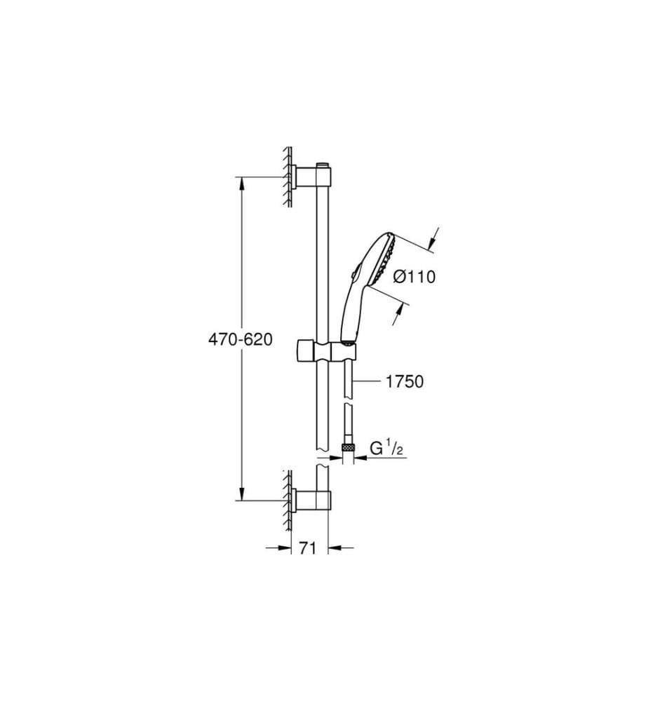 GROHE Système de douche Vitalio Start 110 Chrome