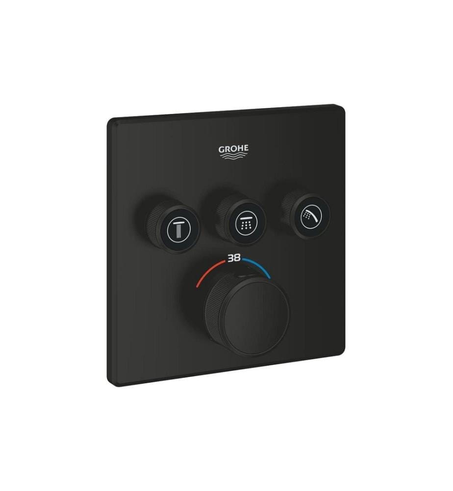 GROHE Grohtherm SmartControl Encastré, thermostat, noir mat