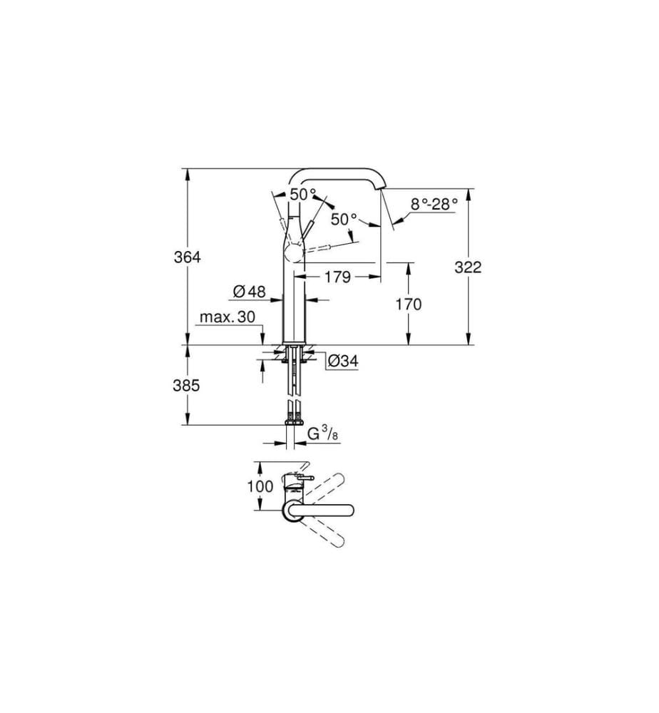 GROHE Essence XL-Size Mattschwarz