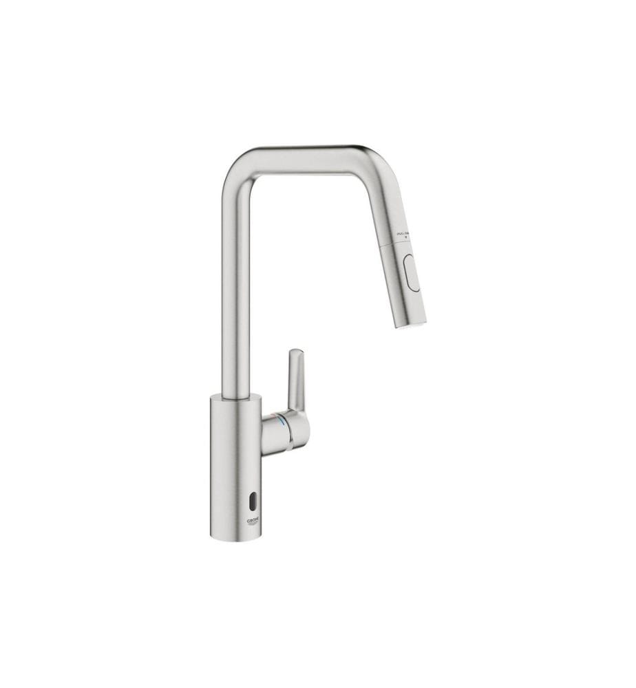 Mitigeur de cuisine GROHE Start 3/8', Supersteel, extractible