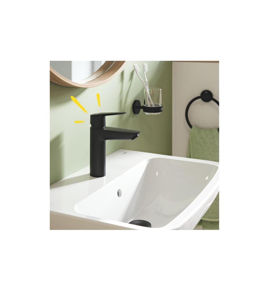 GROHE Lancement M-Size noir mat Push-Open écoulement
