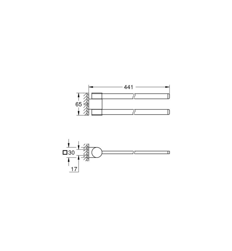 GROHE Handtuchhalter Selection doppelt, schwenkbar