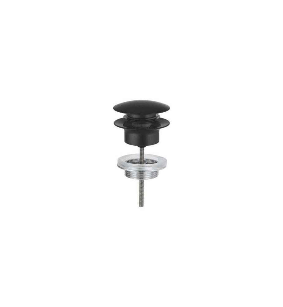 GROHE Garniture d'écoulement 65807 Bouchon Push-Open noir mat