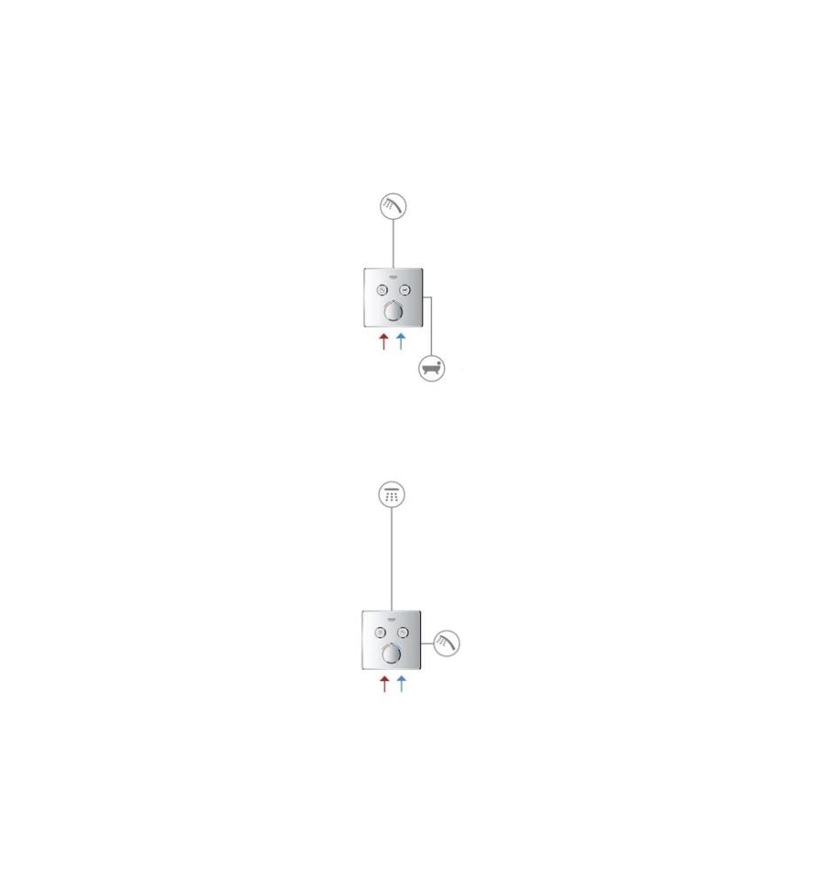 GROHE bras de douche Grohtherm SmartControl 43 mm, chrome