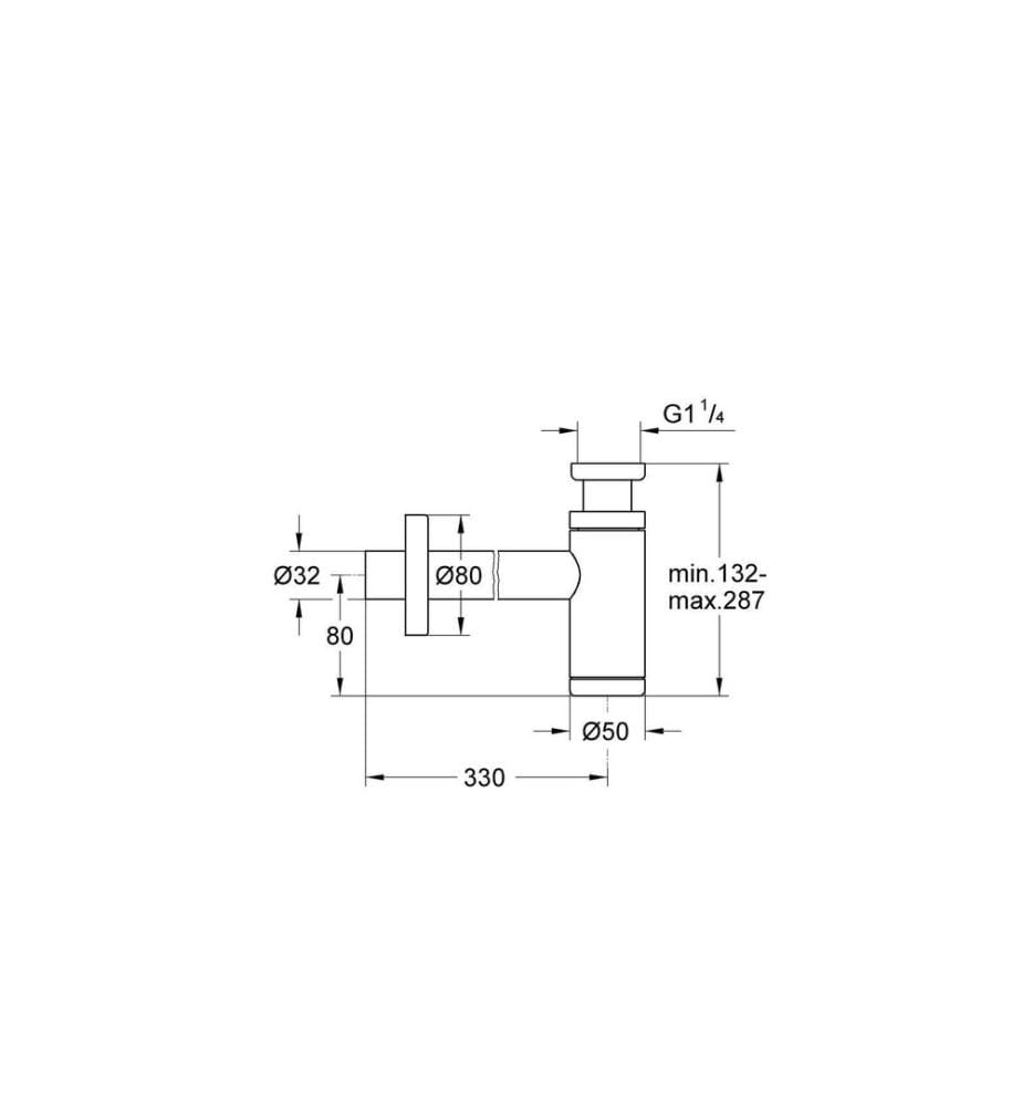 GROHE Siphon pour bouteilles Laiton noir mat
